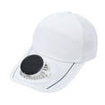 thumbnail image 3 of USB Solar-Powered Fan Hat, Solar Charging Sun Hat, LED Display Cooling Hat, Mesh Baseball Cap with Fan, Outdoor Sun Protection Hat for Men and Women （White）, 3 of 7