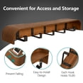 thumbnail image 2 of FKS LIFE Wall Mounted Coat Rack with Shelf Modern Coat Rack Wall Mount with Storage Entryway Shelf with 5 Hidden Metal Hooks for Living Room Bathroom Kitchen Bedroom, 2 of 9