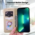 thumbnail image 3 of Dteck Wallet case for Samsung Galaxy A52 4G/5G,  PU Leather Wallet case with Handstrap Kickstand Card Slots Magnetic Shockproof Flip Case For Samsung Galaxy A52,Beige, 3 of 8