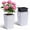 White, variant on Huisuilinss 16in Tall Planter Set Of 2, Large Self Watering Pots For Indoor/Outdoor Plants Flower Pot With Drain Holes, Water Level Monitor, Inner Bucket For Front Porch Patio
