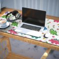 thumbnail image 3 of Long Mouse Pads for Desk,White Cartoon Dinosaurs Flowers Pattern Desk Mats on Top Of Desks, Desk Mouse Pad Extra Large with 3mm Non-Slip Base and Stitched Edge for Gaming,Office,Work,Home 35.4"x15.7", 3 of 6