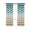 Brown Turquoise White, variant on Navy Blue Brown Ombre Moire Blackout Curtains, Light Blocking Print Window Curtains, Water Ripple Stripe Farmhouse Thermal Insulated Window Drapes for Living Room 2 Panels, 104"W x 63"L