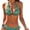 Sea Green and Multicolor, variant on SKQIT Women Two Piece Bikini Swimsuit Sexy Bathing Suits Halter Triangle Tops String Bikini Sets
