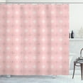 thumbnail image 1 of Ambesonne Geometric Shower Curtain, Rhombus Stripes Line, 69"Wx84"L, Pale Pink, 1 of 3
