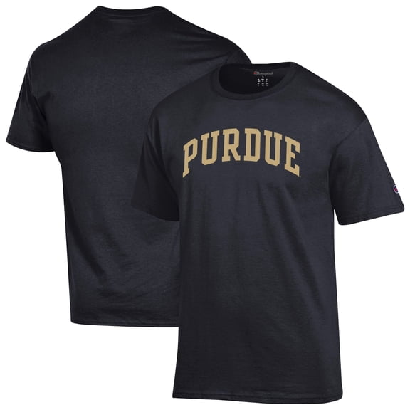 Men's Champion Black Purdue Boilermakers Basic Arch T-Shirt