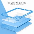 thumbnail image 4 of DTTOCASE iPad 10th Generation Case 2022, iPad 10.9 Inch Cover with Clear Transparent Back-Azure, 4 of 7