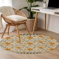 thumbnail image 4 of Round Rugs 3 Ft, Spring Daisy Non Slip Area Rugs for Kitchen Bedroom Entryway, Country Vintage Yellow White Floral Leaf Plaid Washable Carpet Runner Rug Floor Mats for Bedroom Home Decor, 4 of 8
