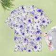 thumbnail image 4 of Floral Colorful Flower Women's Short Sleeve Tops Casual Blouses T Shirt, 4 of 6
