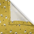 thumbnail image 3 of Bird Kitchen Curtains, Mother Birds Seagull Characters Playroom Cartoon, Two Panels Drapes with Rod Pocket Room Decor, 55" X 45", Yellow Grey, by Ambesonne, 3 of 3