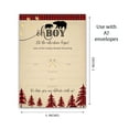thumbnail image 3 of LUMBERJACK Baby Shower INVITATIONS — Pack of 25 — Country Buffalo Plaid Rustic BOY Baby Shower, Lumber Jack Bear Red Plaid, Blank Fill-in INVITES, Couples Shower Co-ed Shower Invitation I805-INV1, 3 of 5