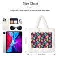 thumbnail image 3 of Wukai Donuts1 Print Plush Underarm Bag, Ladies Fluffy Shoulder Bag, Women Furry Flower Tote Bag Plush Handbag for Autumn and Winter, 3 of 7