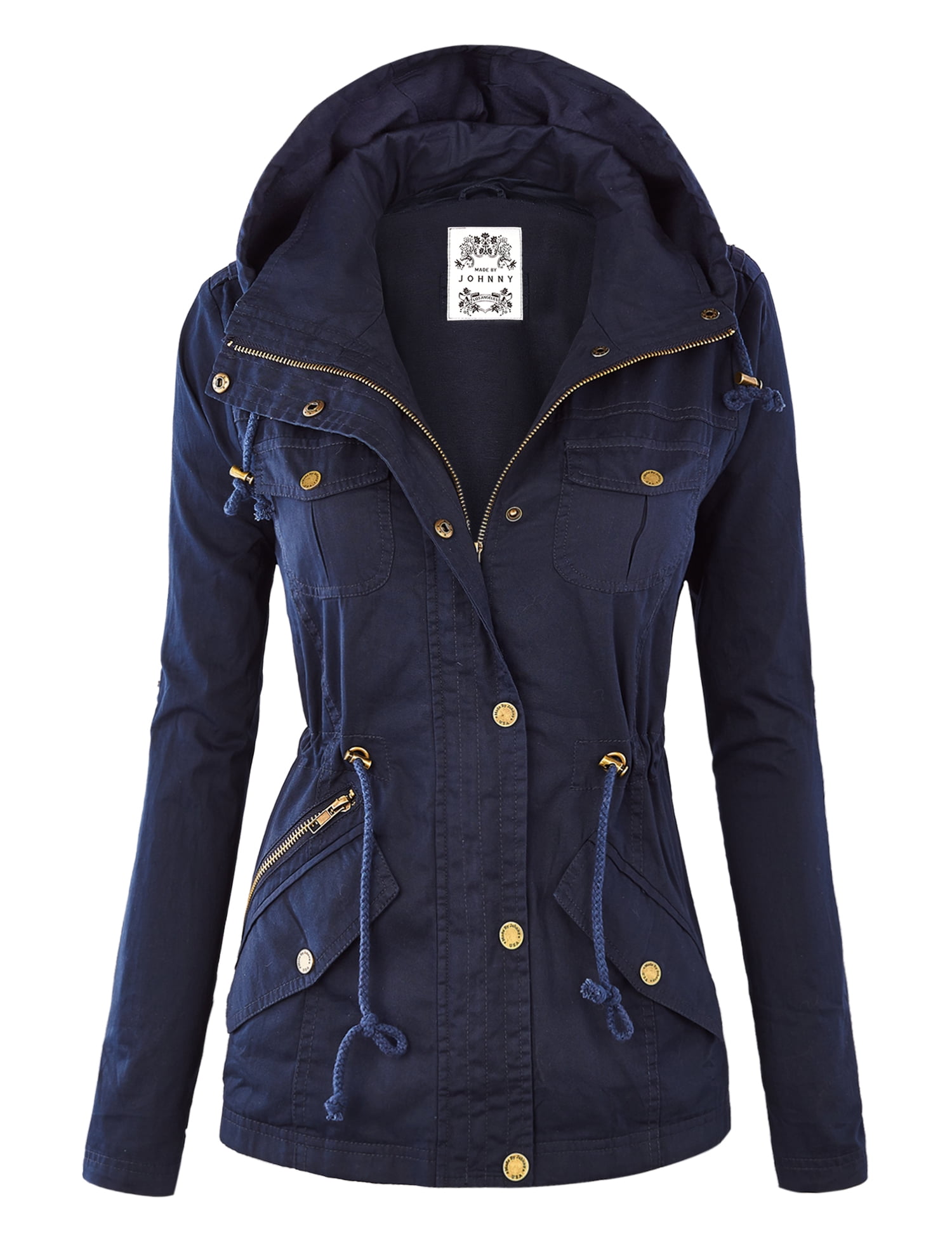MBJ Womens Pop of Color Parka Jacket by
