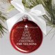 thumbnail image 3 of Adorno de bola de Navidad plano con logotipo personalizado, 3 of 3