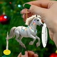 thumbnail image 4 of JeashCHAT Christmas Horse Ornament, Acrylic 2D Flat Animal Horse with String Lights, Christmas Tree Decorations Hanging Pendant Xmas Gifts for Horse Lovers, 4 of 6