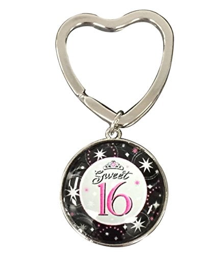 JETTOP 16th Birthday Gifts Keyring for Girls Boys Sweet Happy Birthday Keychain 
