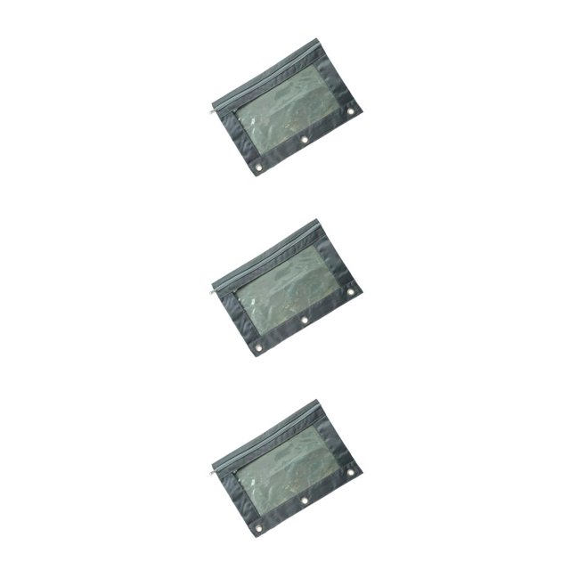 Youkk Durable Zippered Pouch For Storing And Carrying Important Files Stylish Folders Dark Grey 3Set