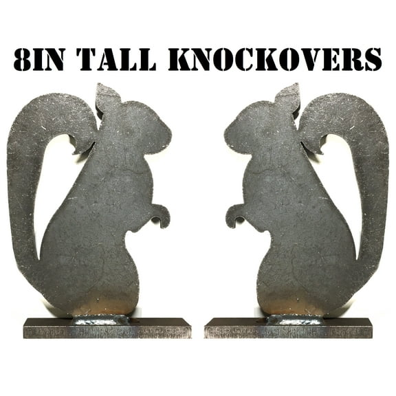 Magnum Target Steel Shooting Targets - Animal Silhouette Knockovers - 2pc Squirrel - 1/4IN .22LR S.B. Plates - SQL2NP