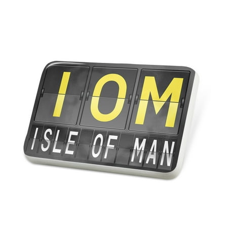 Porcelein Pin IOM Airport Code for Isle of Man Lapel Badge – NEONBLOND
