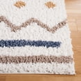 thumbnail image 3 of SAFAVIEH Calico Borko Abstract Polyester Shag Area Rug, Ivory/Taupe, 4' x 6', 3 of 8