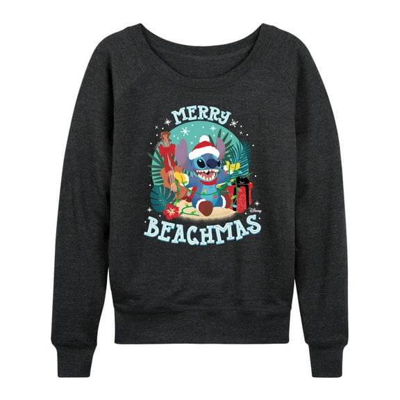 Lilo & Stitch - Merry Beachmas - Women's Lightweight French Terry Long Sleeve Shirt