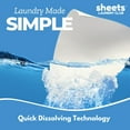 thumbnail image 3 of Liquidless Laundry Detergent Sheets, 100 Loads - Lavender Scent, Eco-Friendly, Quick-Dissolving Formula, Hypoergenic, Septic Safe, Plastic-Free Packaging - 50 Sheets, 3 of 5