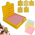 thumbnail image 1 of Boovnll Kit d'Outils, Gabarit de Note avec Cinq Gabarits Adapté pour Notes 3X3 Pouces pour Listes de Tâches Maison Bureau Réutilisable, Ensemble d'Outils, Essentiels pour la Maison, Essentiels pour la Maison, 1 of 7