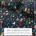 thumbnail image 4 of Great Bay Home 3-Piece 100% Turkish Cotton Flannel Sheet Set, Twin, Nutcracker, 4 of 6
