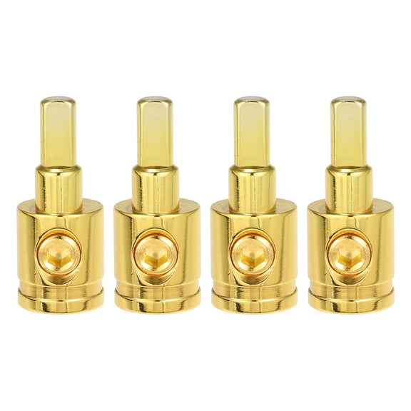 Unique Bargains 4Pcs Amp Input Reducer Copper 0 Gauge Stereo Audio AWG Pin Power Ground Wire Reducer for Car