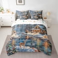 thumbnail image 2 of Castle Fairy Animal Deer 7-Piece Twin Bedding Sets for Teens Girls Boys,Rustic Cabin Bedding Comforter Set,Merry Christmas Breathable Sheet Sets,Super Cozy Room Decor, 2 of 8