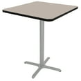 thumbnail image 2 of Hampden Furnishings Bennet Collection Steel Frame 36" Square Top, X Base, 42" Height, Cafe Table Grey Frame/Grey Nebula Top, 2 of 5