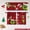 Red, variant on Christmas Valance Holiday Kitchen Curtain 3 Pcs Panel Set 52'''' Lx18'''' W and 36'''' Lx26'''' Wx2 Kitchen Decoration Green