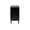 thumbnail image 4 of Baxton Studio Maureen Mid-Century Modern Espresso Brown Wood and Rattan 3-Drawer Cabinet, 4 of 5