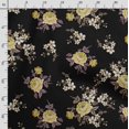 thumbnail image 3 of Soimoi Floral Vintage Print Velvet Fabric Decor Sewing Fabric By The Yard 54 Inch WideDecorative Fabric For Upholstery And Home Accents Black, 3 of 5