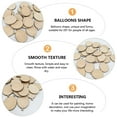 thumbnail image 5 of GOOHOCHY 300 Pcs DIY Blank Wood Slices Handmade Balloons Shape Wood Tags Wedding Decors, 5 of 8
