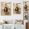 thumbnail image 4 of Designart "Minimalist Depiction Of A Cowboy I" Cowboys Floater Framed Canvas Prints, 4 of 5
