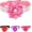 Pink, variant on Rhinestone Dog Collar for Small Medium Dogs - Pink Flower Puppy Necklace for Girl Female Dogs - Spring Summer Wedding (Pink, L)