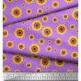 thumbnail image 3 of Soimoi Purple Velvet Fabric Sunflower Floral Decor Fabric Printed Yard 58 Inch Wide, 3 of 3