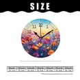 thumbnail image 2 of ATEDEANEI 12" Wall Clock Battery Operated Silent Non Ticking Ocean Corals Seamless Pattern Colorful Pattern, 2 of 5