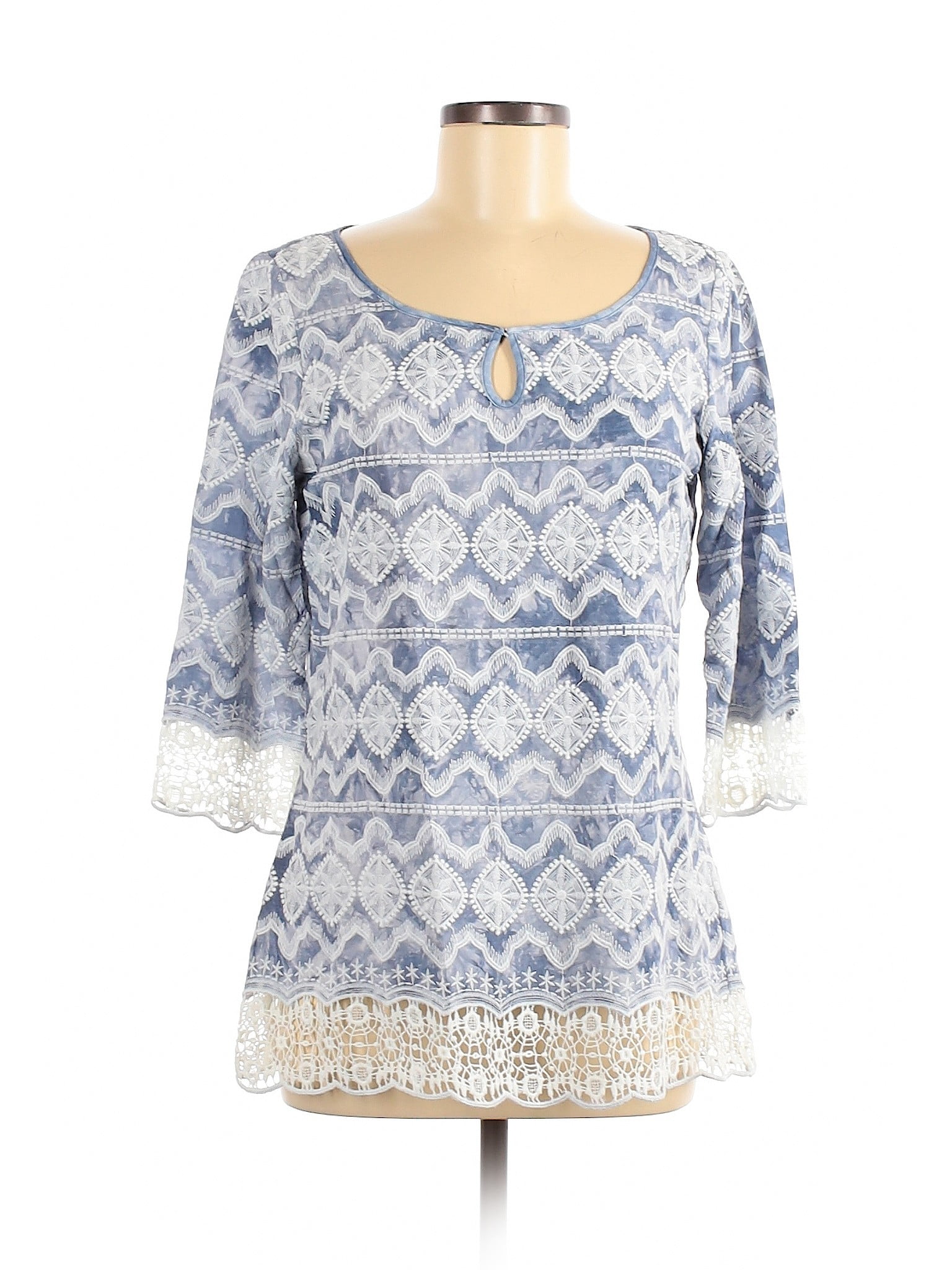 Doncaster PreOwned Doncaster Women's Size 6 3/4 Sleeve Top Walmart