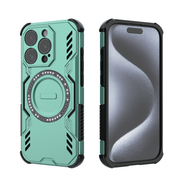 Funda GANGXUN para iPhone 15 Pro , magnética, resistente a golpes, con soporte, unisex, carga inalámbrica