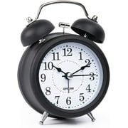 Ozmatip Analog Clock Loud Alarm Clock for Heavy Sleepers with Stereoscopic Dial Backlight Battery Operated for Living Room Bedroom Bedside Desk Gift Clock by