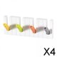 thumbnail image 1 of 4x Ganchos Plegables Sin Daños Multifunción Utilidad Estante para Ahorrar Espacio Decoraciones Modernas Gancho para Colgar Plegable para Bolsos Toalla 4 piezas, 1 of 9