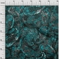 thumbnail image 3 of oneOone Cotton Flex Teal Green Fabric Paisley Quilting Supplies Print Sewing Fabric By The Yard 40 Inch Wide, 3 of 4