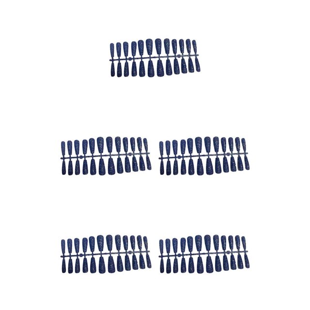 Seitruly 24 Uds. De uñas postizas, cubierta completa, parche para uñas, puntas de uñas brillantes, suministros DIY, decoración de manicura, azul Type2 NO2 Seitruly CBP449648