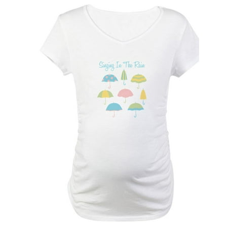 

CafePress - Singing In The Rain Maternity T Shirt - Cotton Maternity T-shirt Cute & Funny Pregnancy Tee