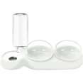 thumbnail image 1 of Comedero para Mascotas, Cuencos Dobles 2 en 1 con Botella para Beber Automática, Diseño Inclinado y Giratorio para Perros y Gatos, Sin BPA y Fácil de Limpiar, 1 of 4