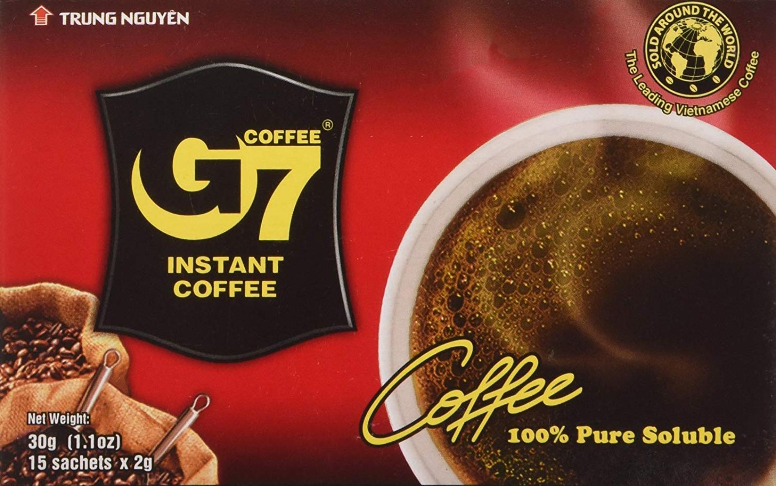 G7 pure black coffee, 30 Grams by, Dry Processed Instant Coffee By