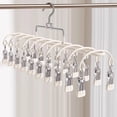 thumbnail image 4 of Closet Organizer with 20 Clips,Clothes Drying Rack,Upgraded Legging Hangers,Space Saving Hanging Closet Organizer,Legging Hangers for Closet Organizer,Hanging Rack for Clothes,Socks,Hats,14.3",White, 4 of 6