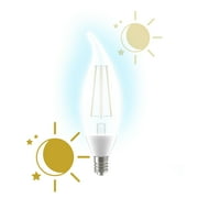 GE LED+ Dusk to Dawn LED Light Bulbs, 60 Watts, Daylight, Small Base, 2pk