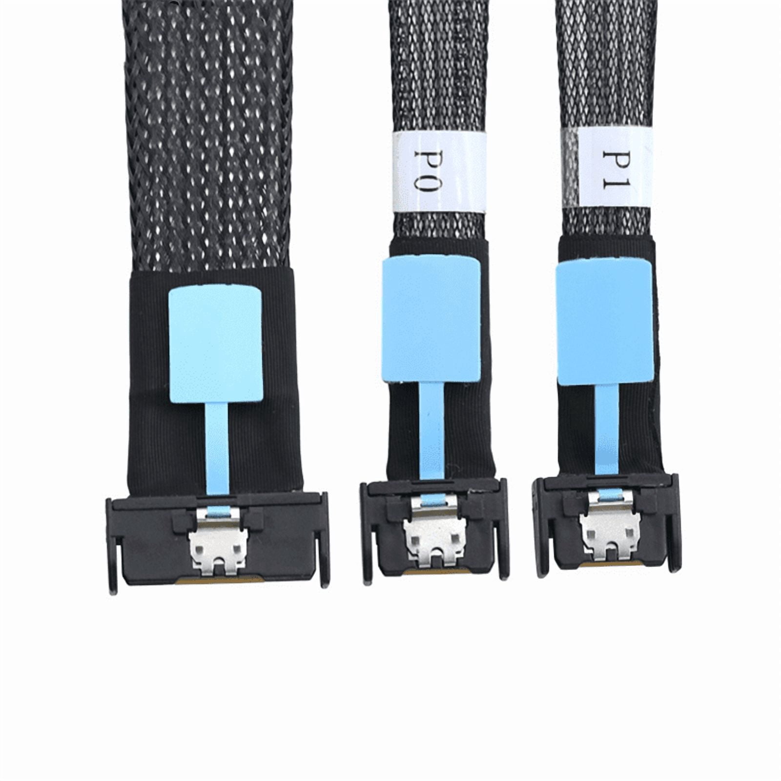 Gen5 MClo X8 Adapter Cable Gen5 MCIO X8 to Dual MCIO X4 Server Cable for PC 3.0 U.2 Oculink Pcie Cable 1M,1 * Cable